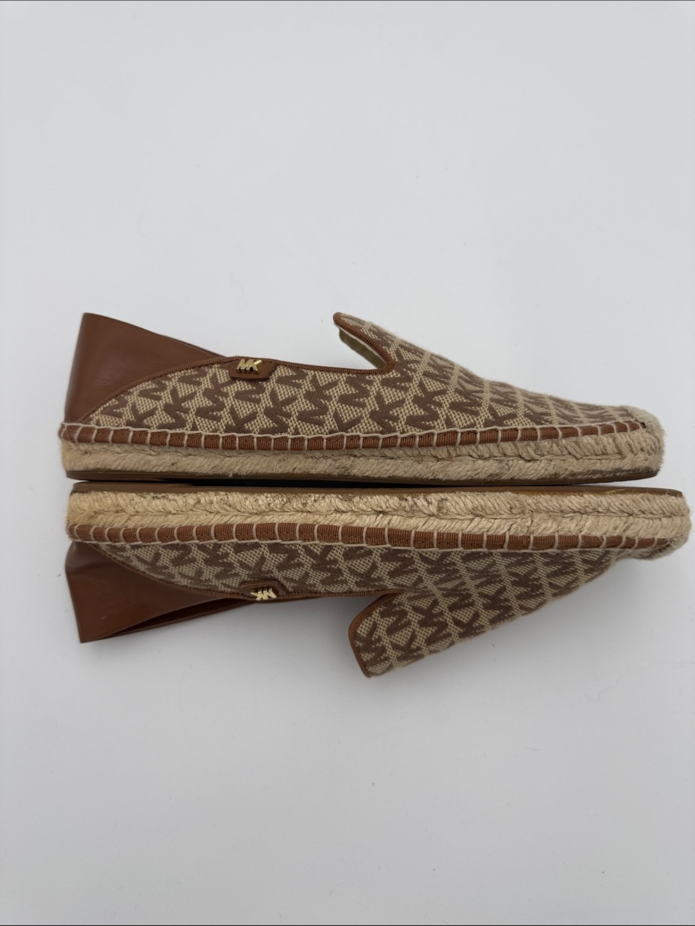 Michael Kors Brown MK Monogram Slip-On Espadrilles - Picture 5 of 6